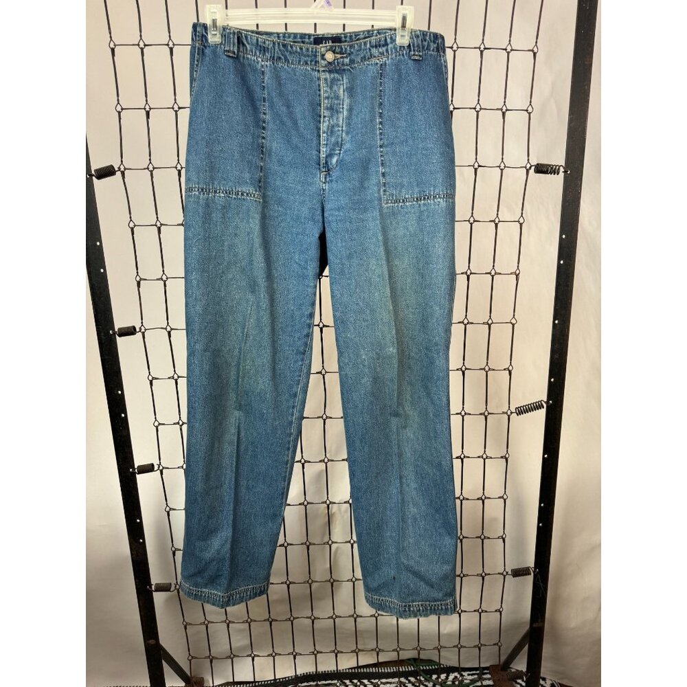 Gap Vintage Denim Jeans Relaxed Fit Size 14 Made In Hong Kong Button Fly